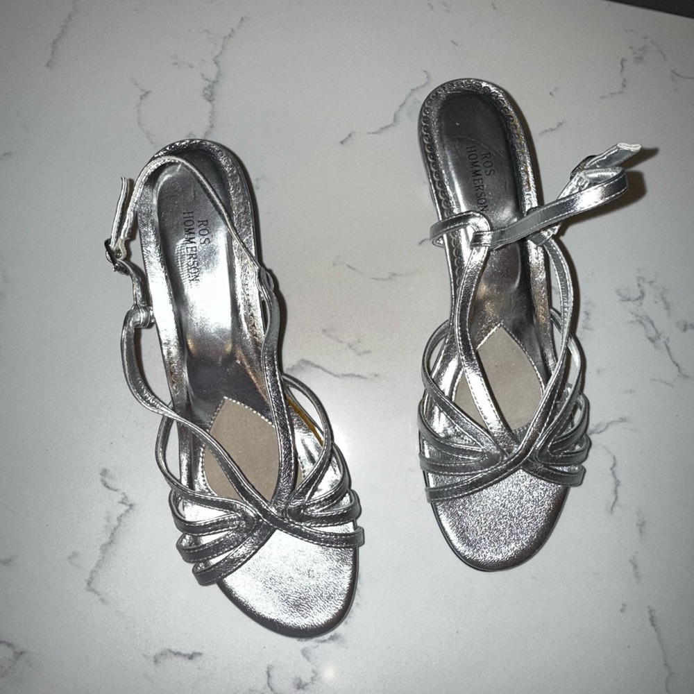 Ros Hommerson Silver Heel- size 9